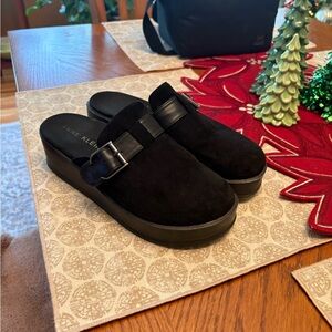 Anne Klein Black Clogs with Buckle